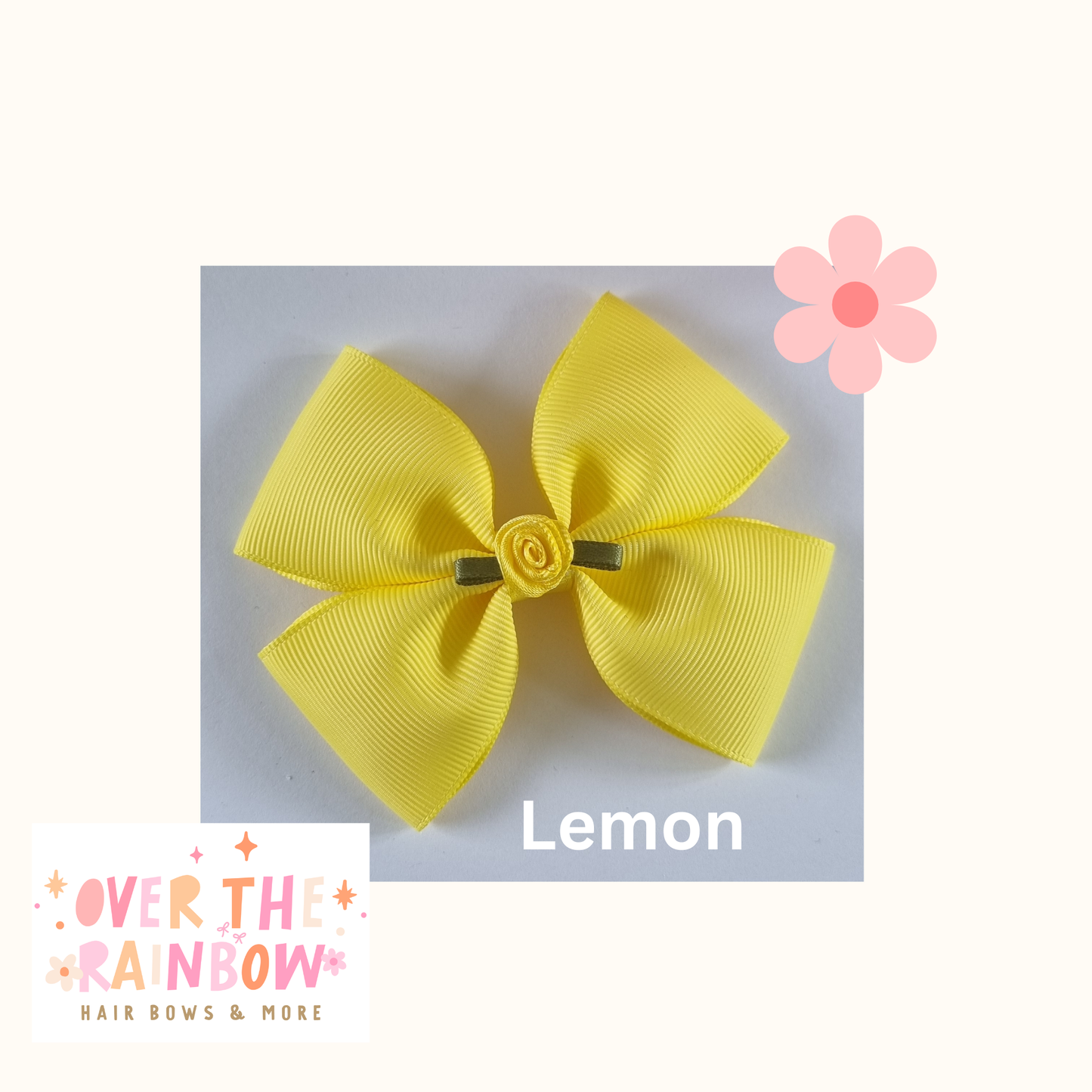 Lemon Rose Bow Medium