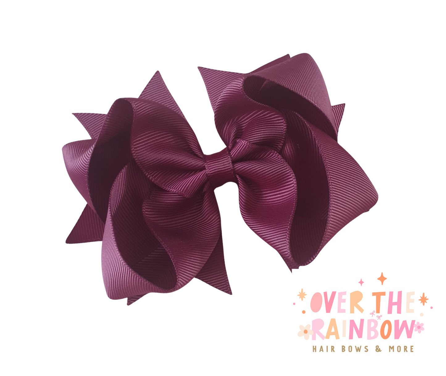 Burgundy 5" Boutique Bow