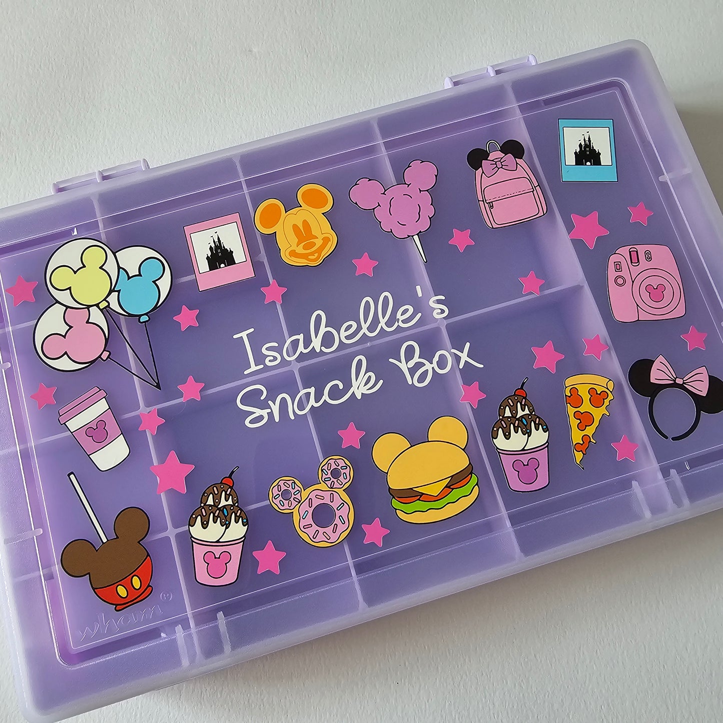 Purple Snack Box Girly Mouse Design