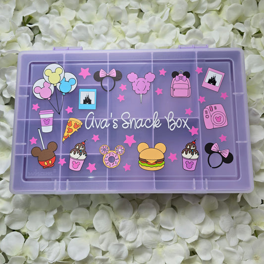 Purple Snack Box Girly Mouse Design