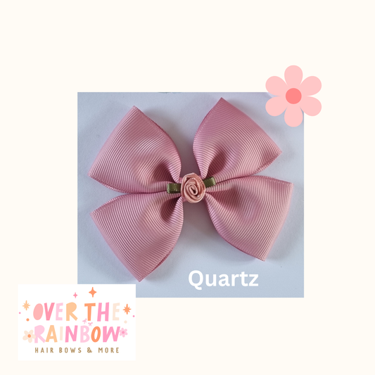 Quartz Rose Bow Medium