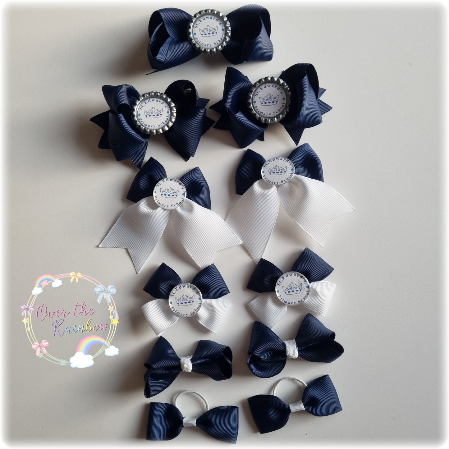 School Logo Small Bows Bundle (12 Colours)