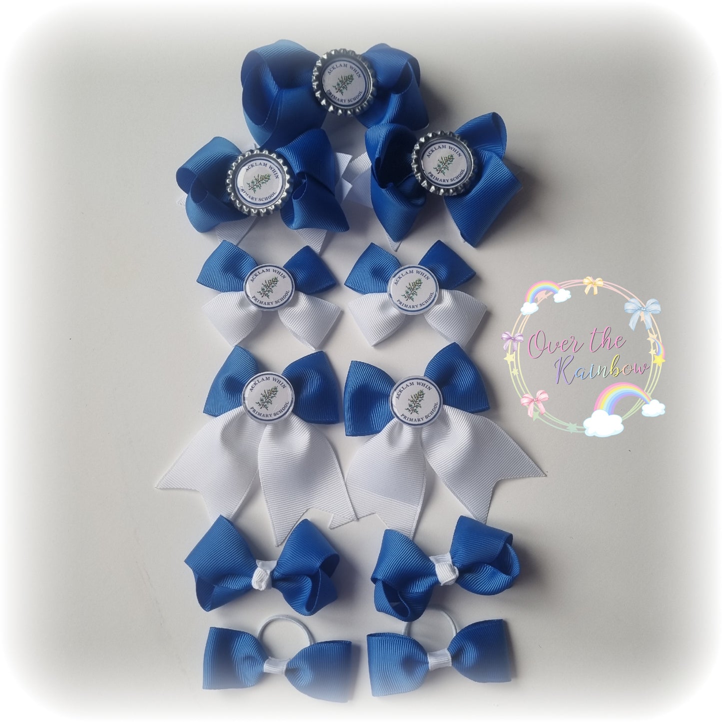 School Logo Small Bows Bundle (12 Colours)