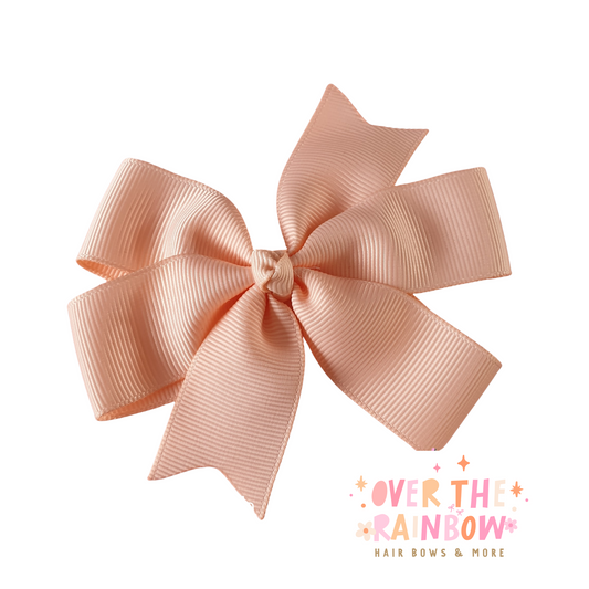 Peach 4" Pinwheel Bow