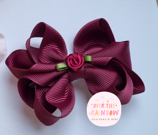 Burgundy Double Bow