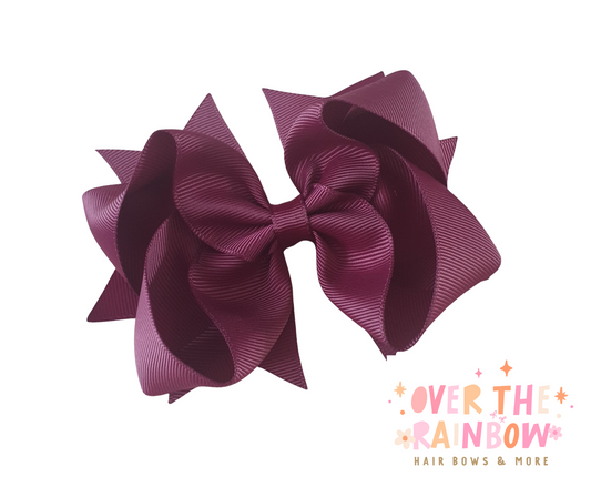 Burgundy 5" Boutique Bow