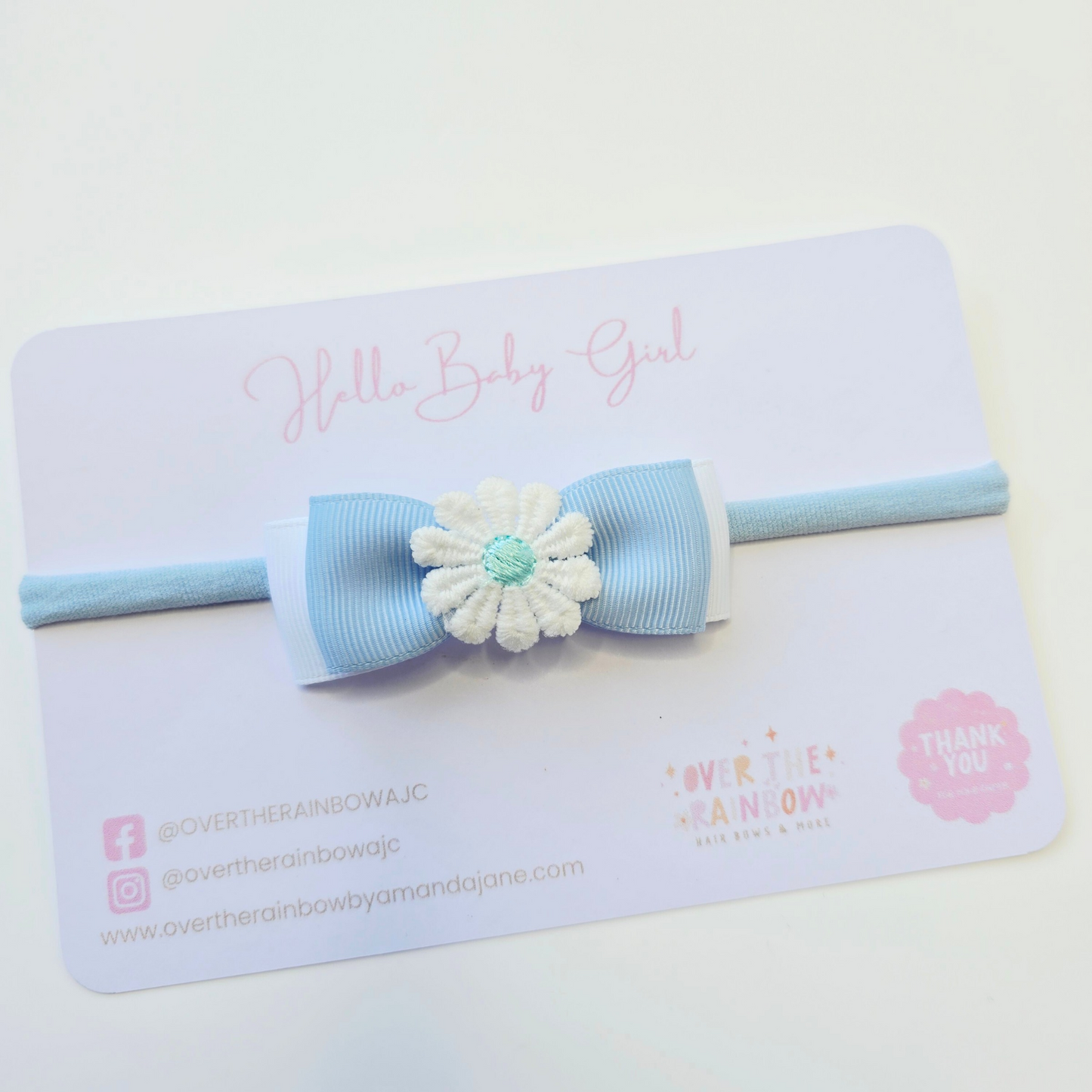 Daisy Bow Nylon Headband