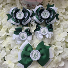 Load image into Gallery viewer, School Logo Large Bows Bundle (12 Colours)