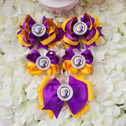 School Logo Large Bows Bundle (12 Colours)