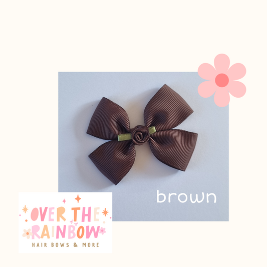 Brown Rose Bow Small