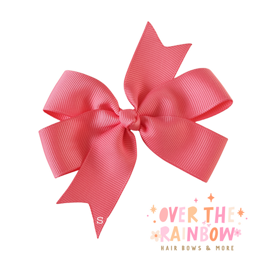 Coral Rose Pinwheel Bow