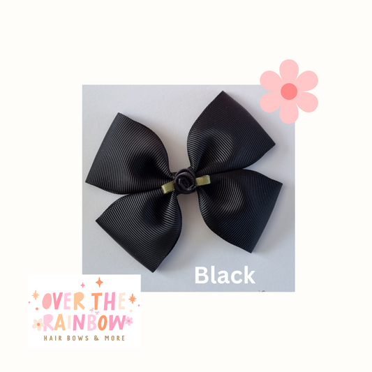 Black Rose Bow Medium