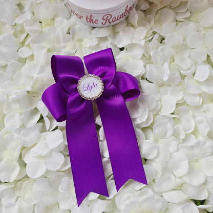 Long Tail Personalised Bow (in over 30 colours)