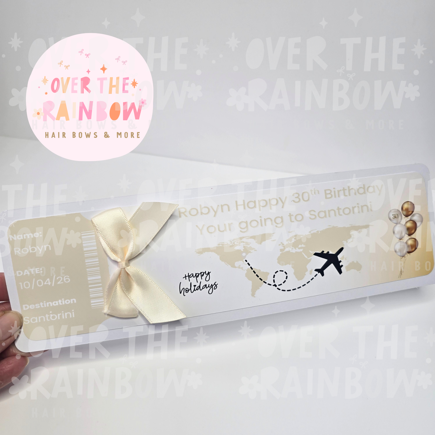 Personalised Holiday Ticket