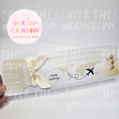 Personalised Holiday Ticket