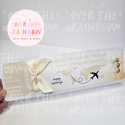 Personalised Holiday Ticket