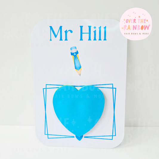 Blue Teacher Appreciation Gift Post it notes