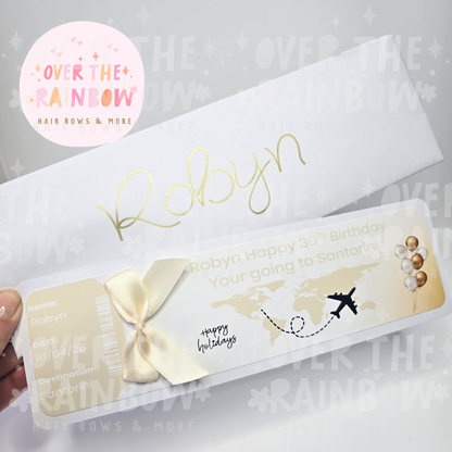 Personalised Holiday Ticket
