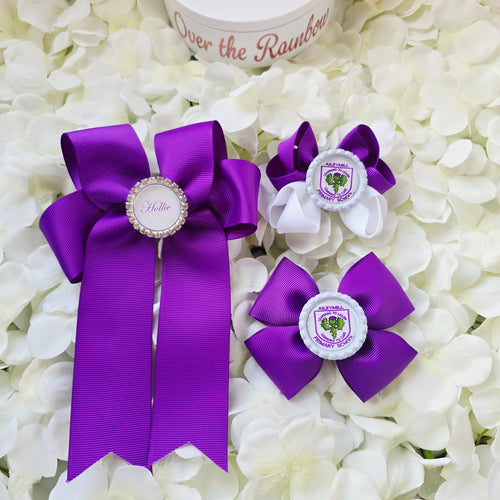 Set of 3 School Bows (12 Colours)