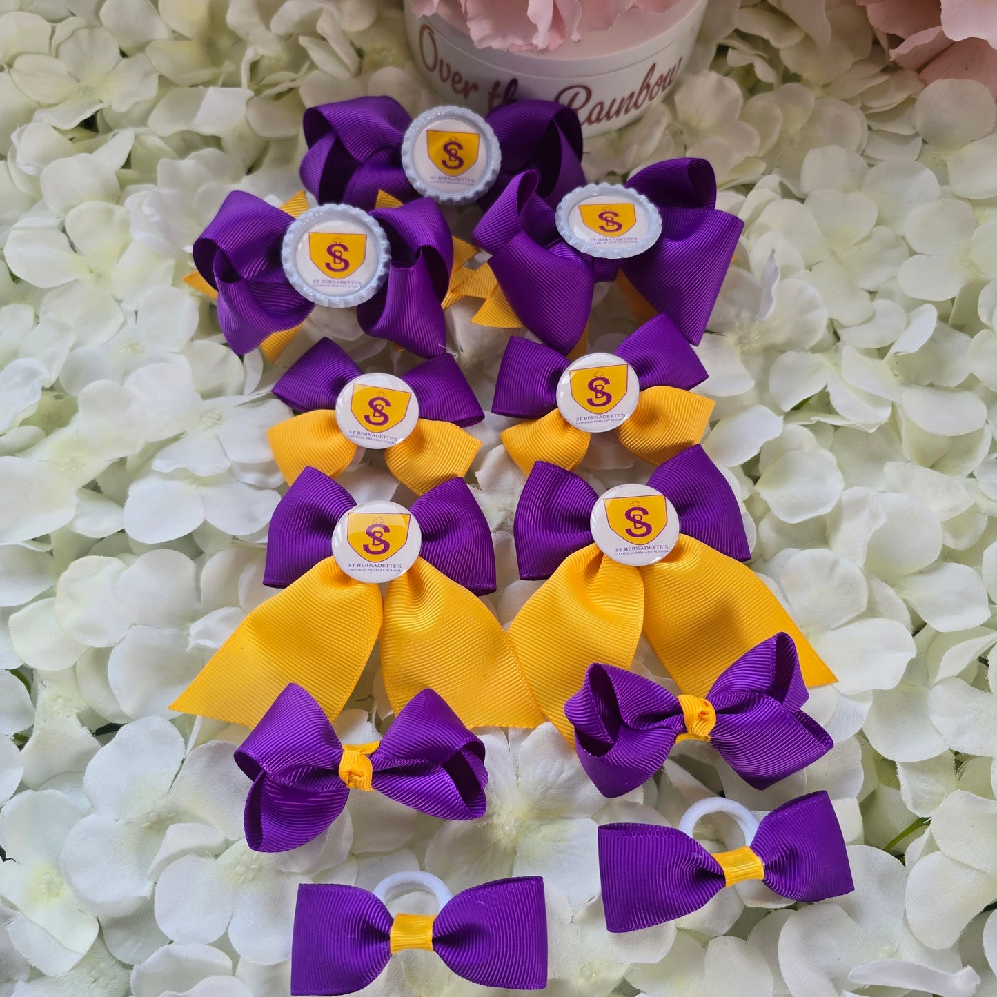 School Logo Small Bows Bundle (12 Colours)