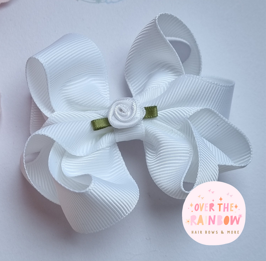 White Double Bow