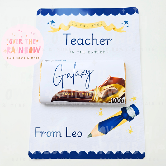 Galaxy Bar Teacher Appreciation Gift Blue
