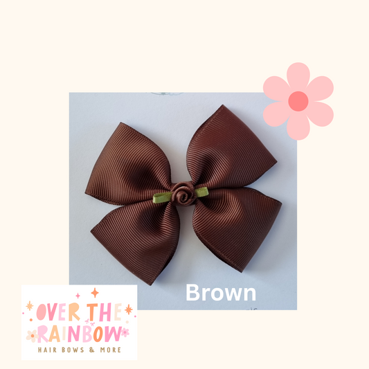 Brown Rose Bow Medium