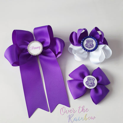 Set of 3 School Bows (12 Colours)