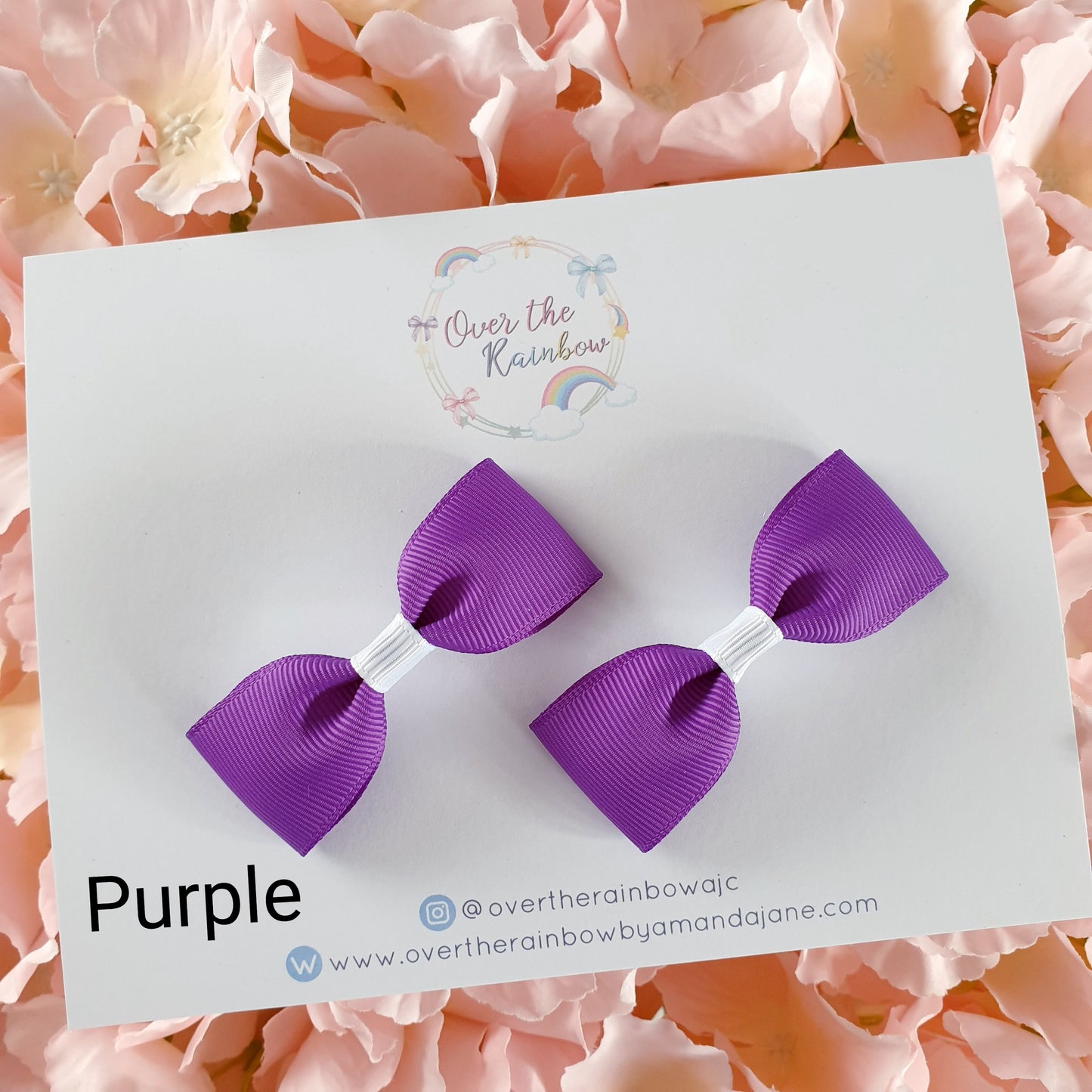 Mini Tux Bow Pairs (in 40 colours ,clips or bobbles)