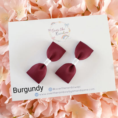 Mini Tux Bow Pairs (in 40 colours ,clips or bobbles)
