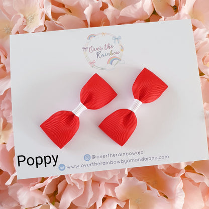 Mini Tux Bow Pairs (in 40 colours ,clips or bobbles)