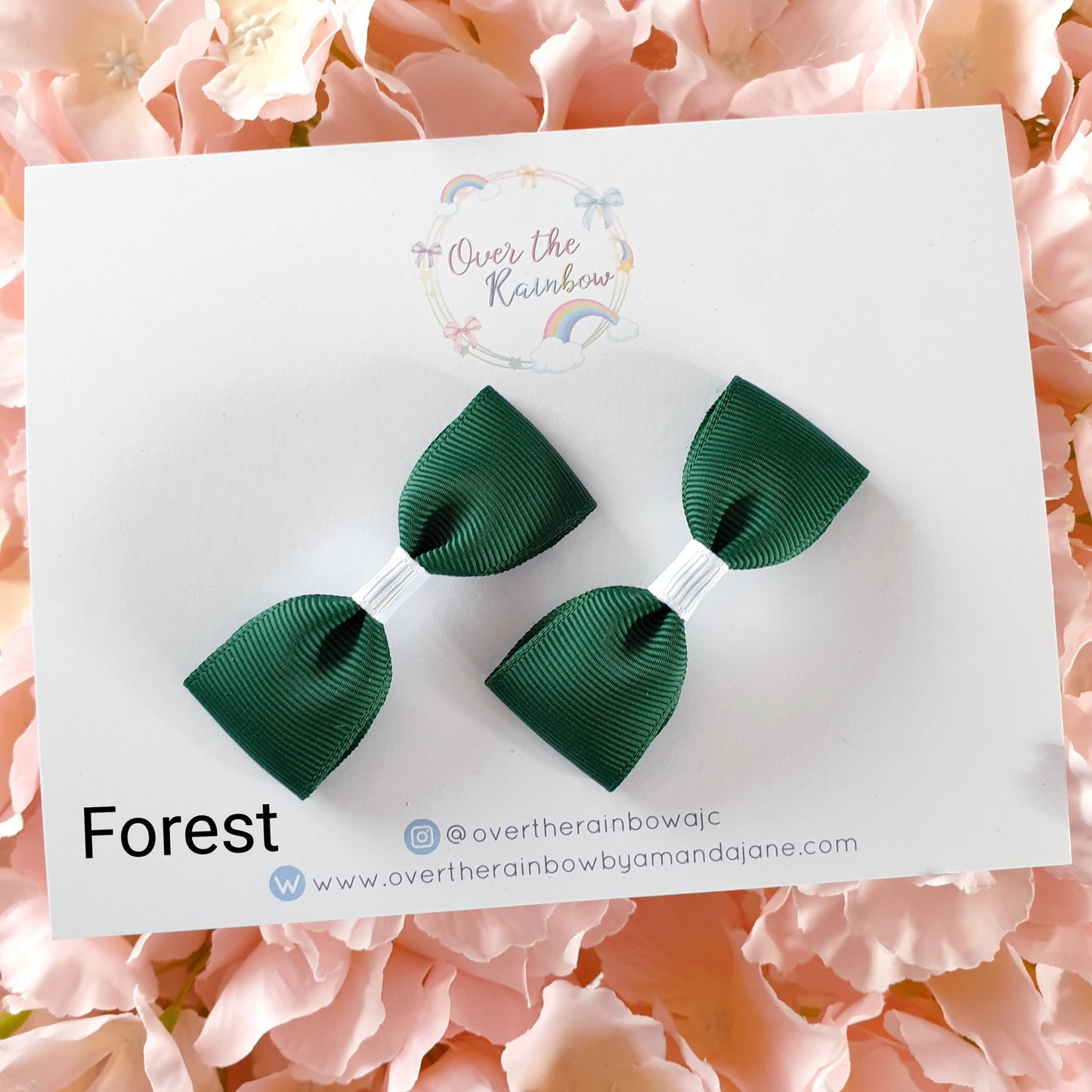 Mini Tux Bow Pairs (in 40 colours ,clips or bobbles)