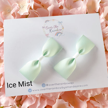 Mini Tux Bow Pairs (in 40 colours ,clips or bobbles)