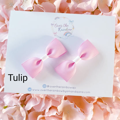 Mini Tux Bow Pairs (in 40 colours ,clips or bobbles)