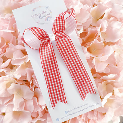 Gingham Ponytail Bow (7 colours)