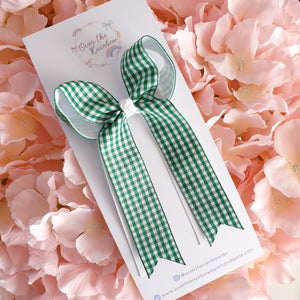 Gingham Ponytail Bow (7 colours)