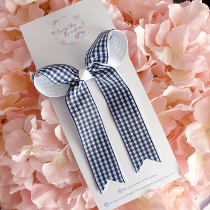 Gingham Ponytail Bow (7 colours)