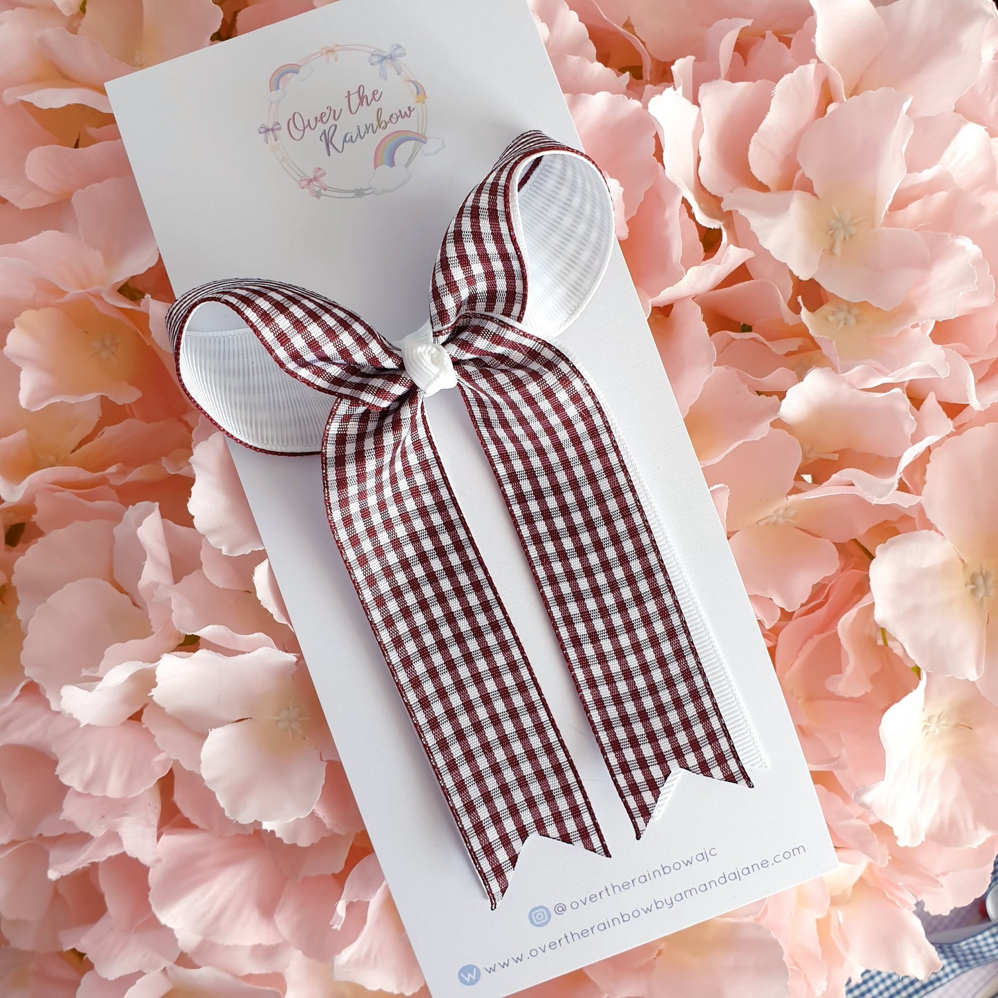 Gingham Ponytail Bow (7 colours)