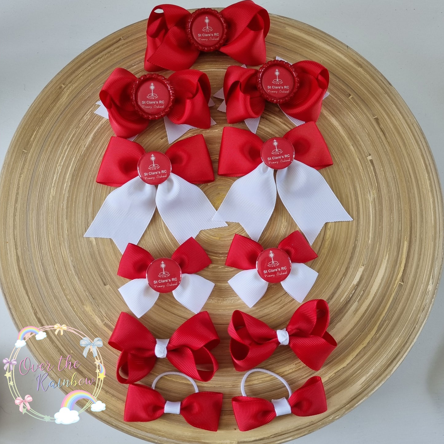 School Logo Small Bows Bundle (12 Colours)