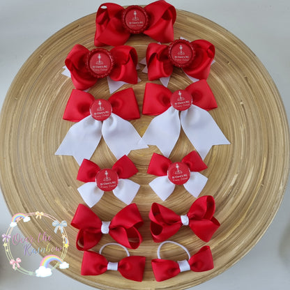 School Logo Small Bows Bundle (12 Colours)