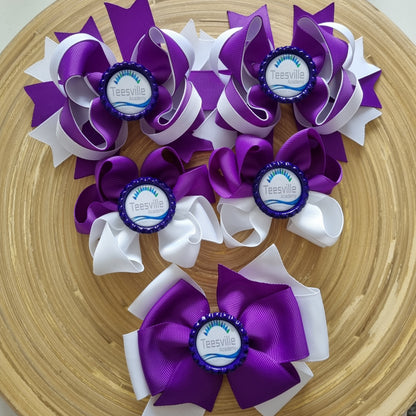 School Logo Large Bows Bundle (12 Colours)