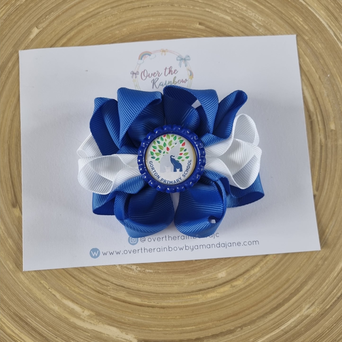 Triple Loop School Logo Bow (12 colours)
