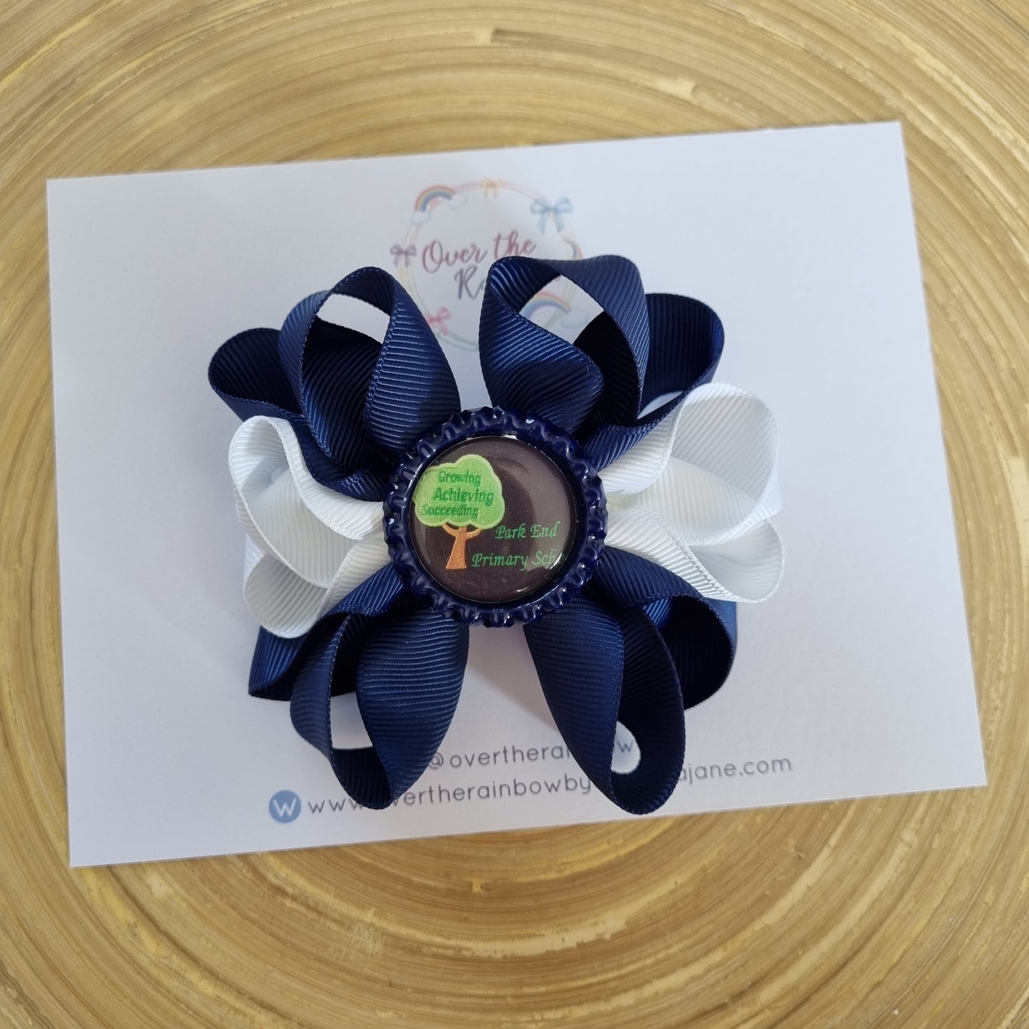 Triple Loop School Logo Bow (12 colours)