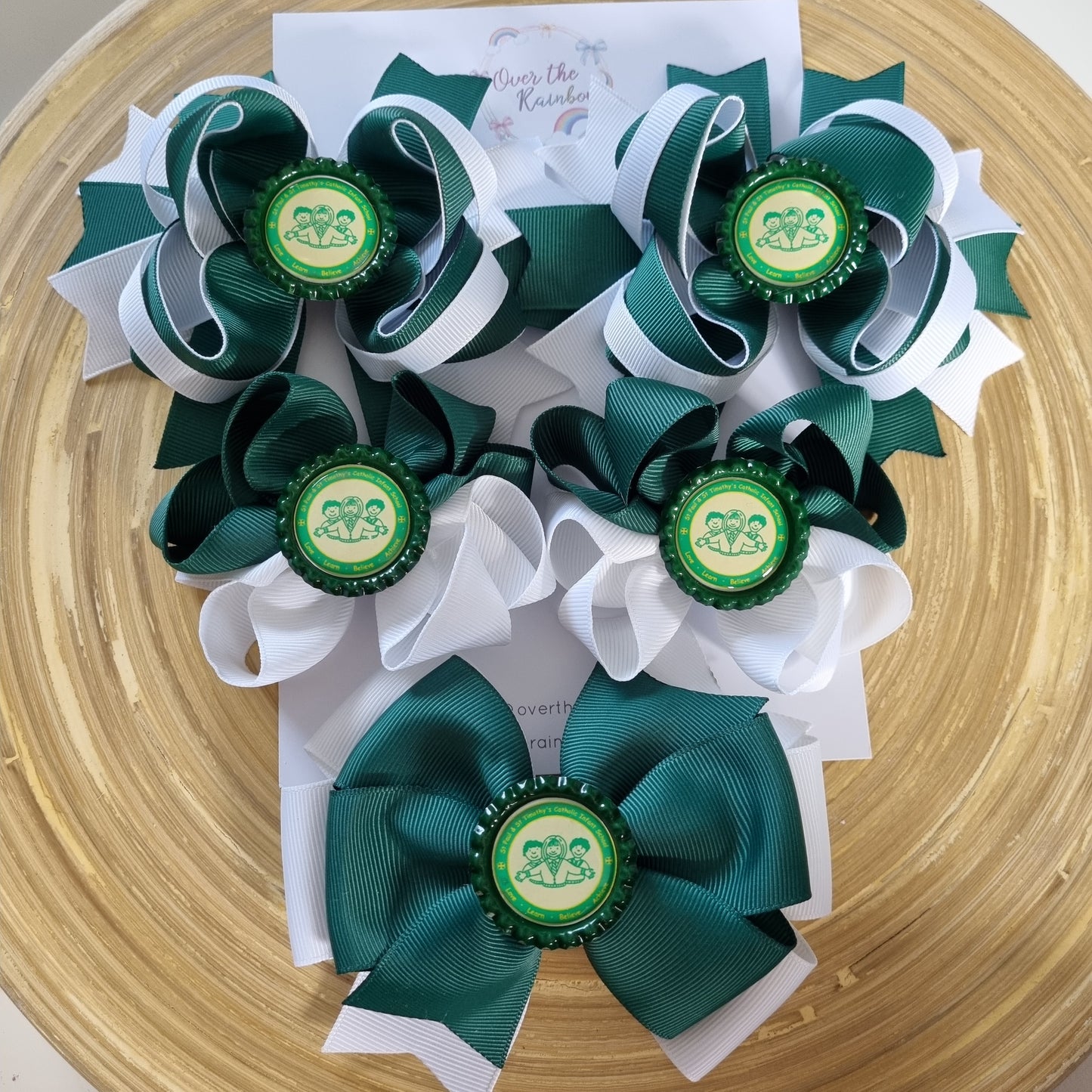 School Logo Large Bows Bundle (12 Colours)