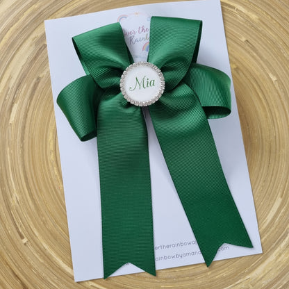 Long Tail Personalised Bow (in over 30 colours)