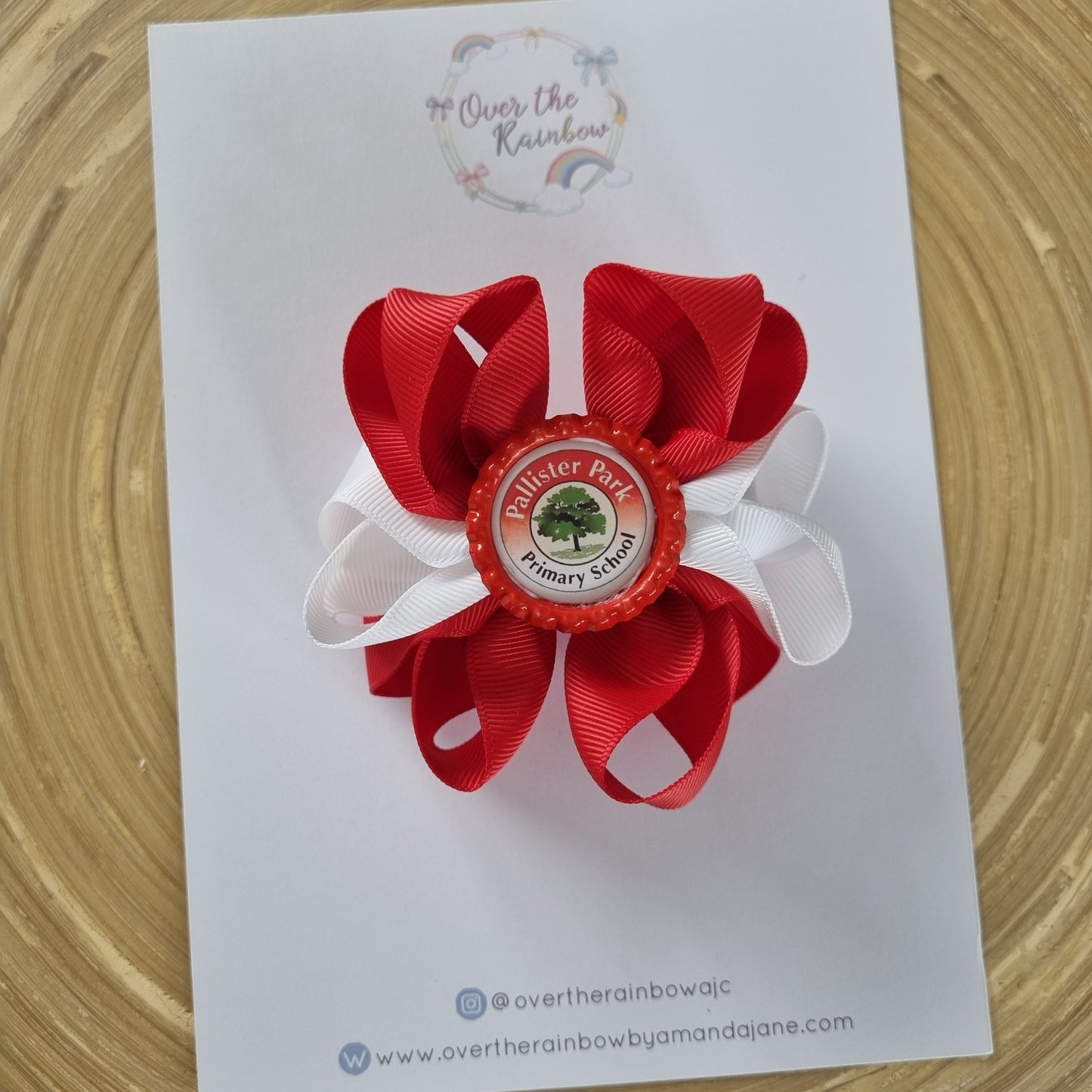 Triple Loop School Logo Bow (12 colours)