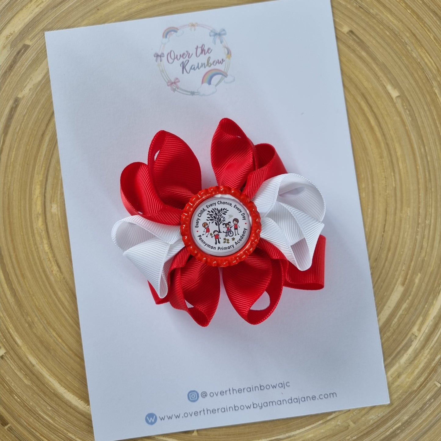 Triple Loop School Logo Bow (12 colours)