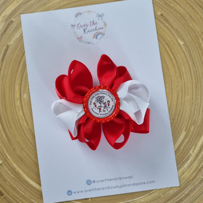Triple Loop School Logo Bow (12 colours)