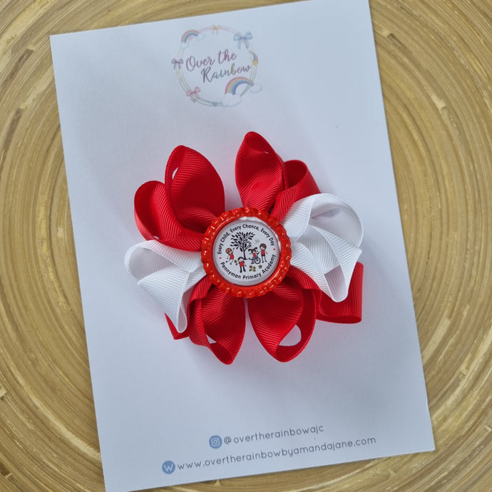Triple Loop School Logo Bow (12 colours)
