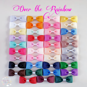 Mini Tux Bow Pairs (in 40 colours ,clips or bobbles)